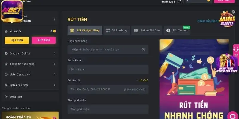 Cách rút tiền NBET về ngân hàng nhanh nhất